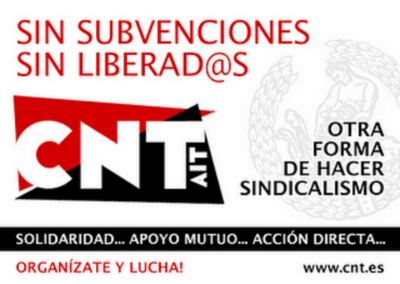 sin subvenciones, sin liberados